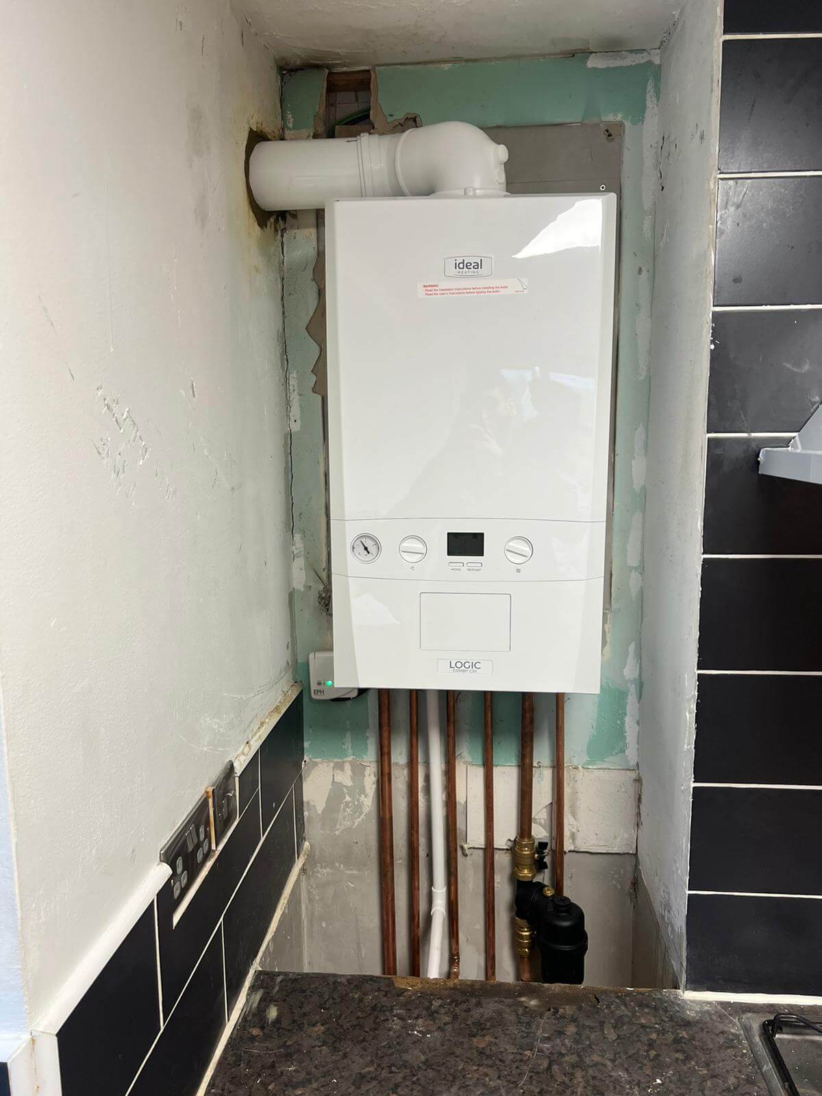 Ideal Logic combi boiler installed by Ninja Ops in a Newcastle home